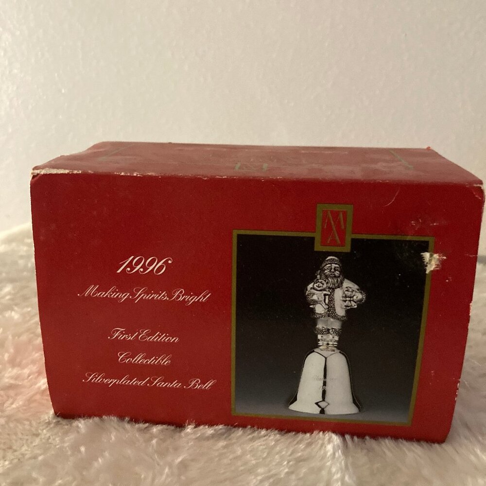Madison Avenue 1996 Making Spirits Bright First Edition Silver Plated Santa Bell
